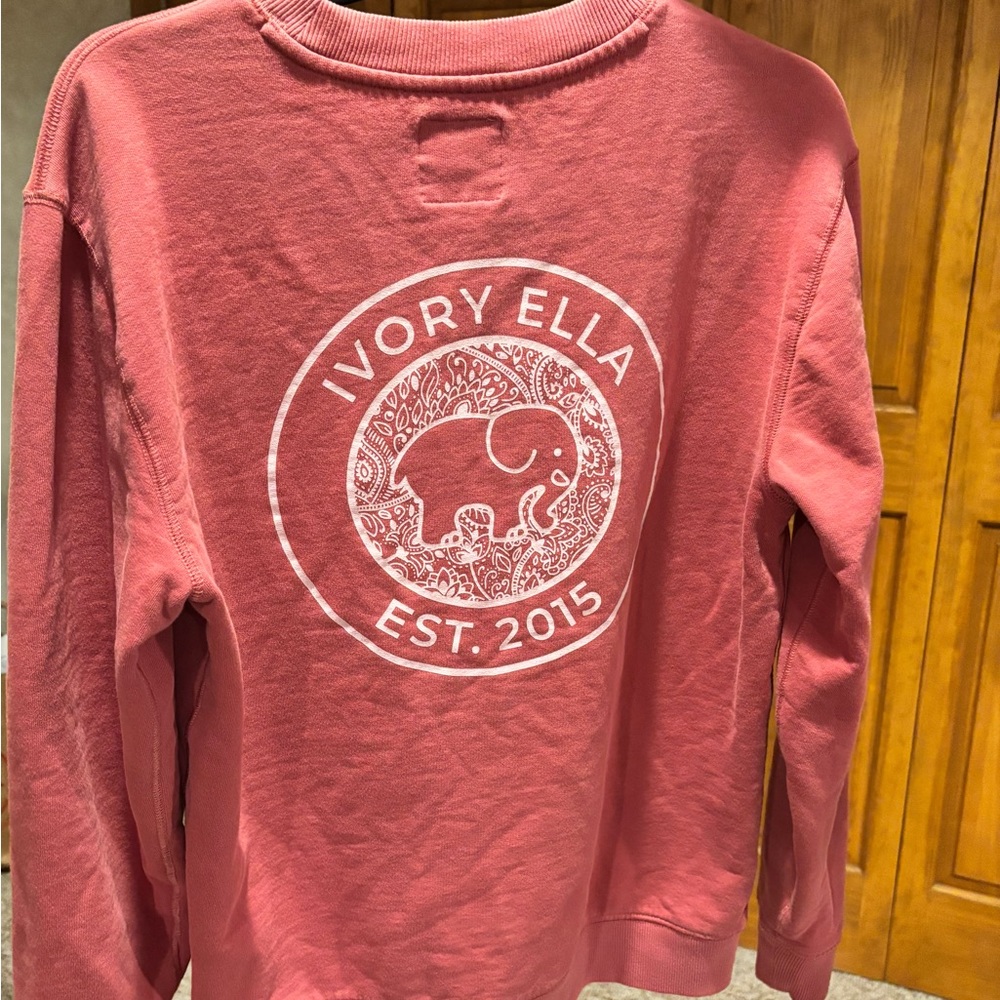 ivory ella Crewneck Sweatshirt in Dusty Rose Pink Organic Cotton womens small